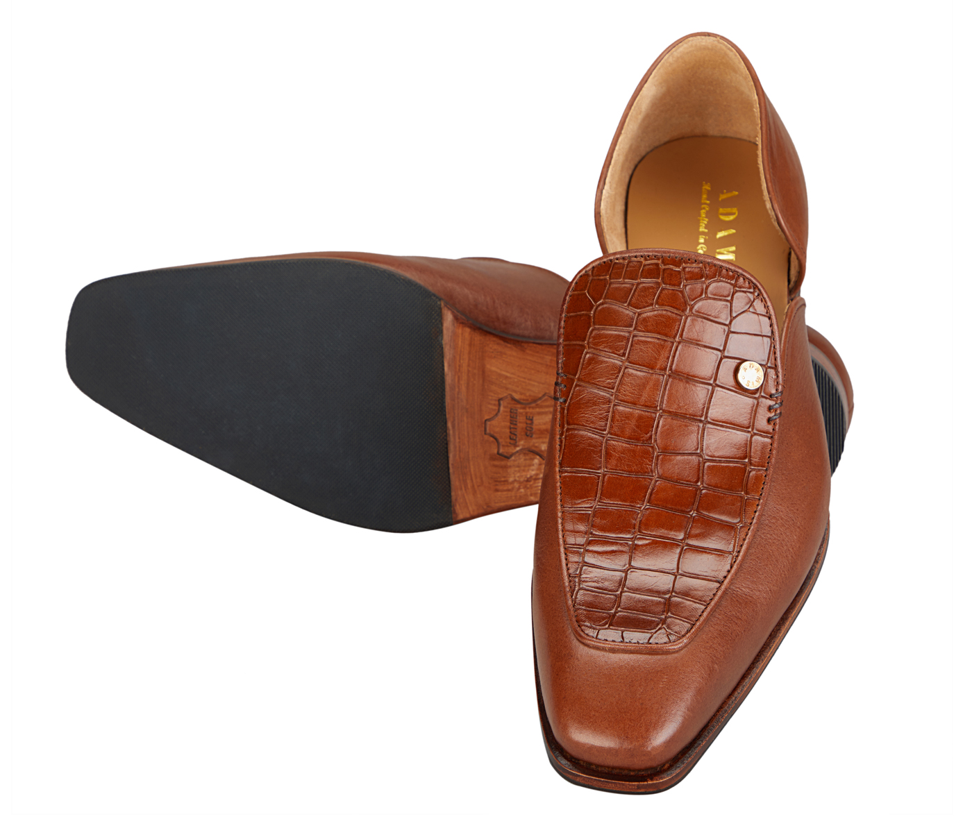 PF42-Adamis Pure Leather Footwear For Men- - Tan