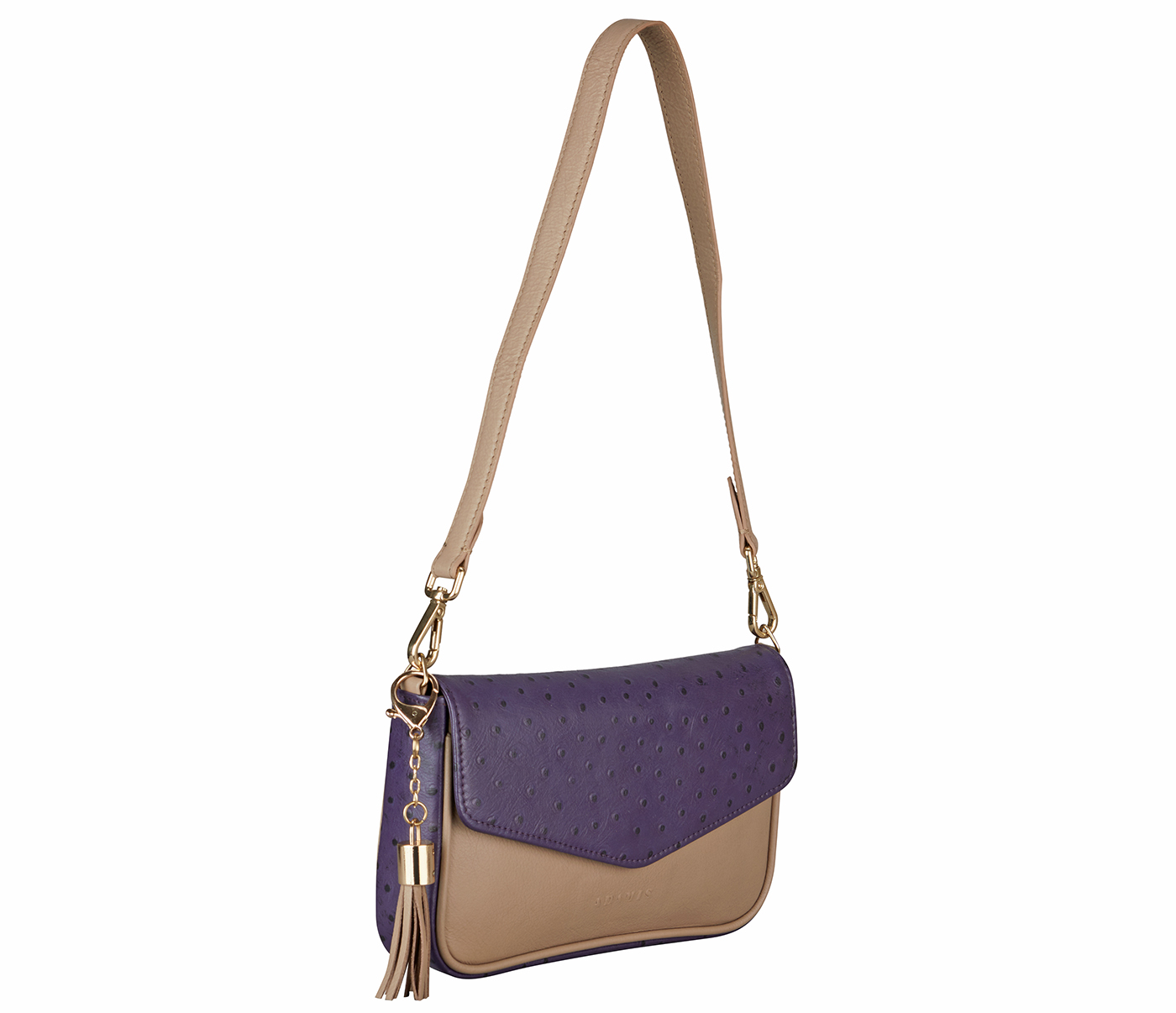 Buy Adamis Purple Colour Pure Leather Handbag (B912) Online