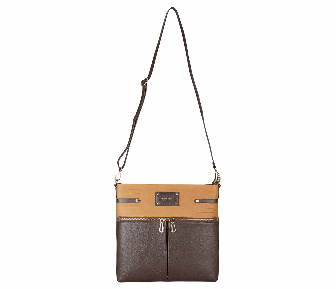 B910-Adele Unisex  Bag For Work And Travel In Genuine Leather- - Brown