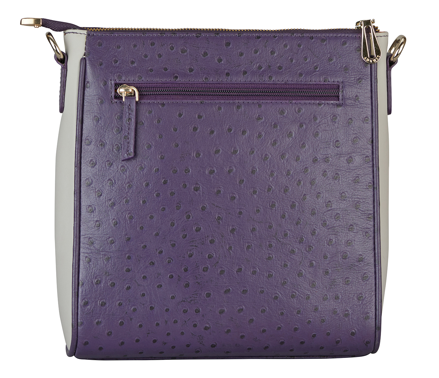 B911-Emilia Sling cross body bag in Genuine Leather- - Purple
