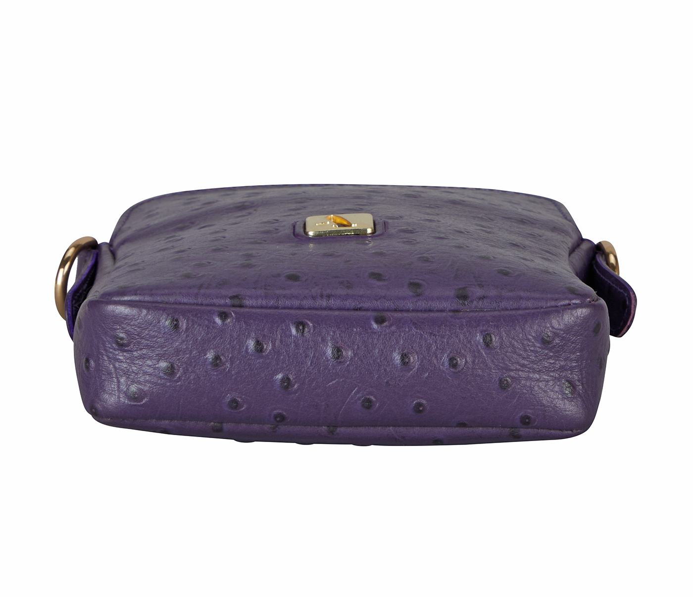 B912-Daniela Sling cross body bag in Genuine Leather- - Purple