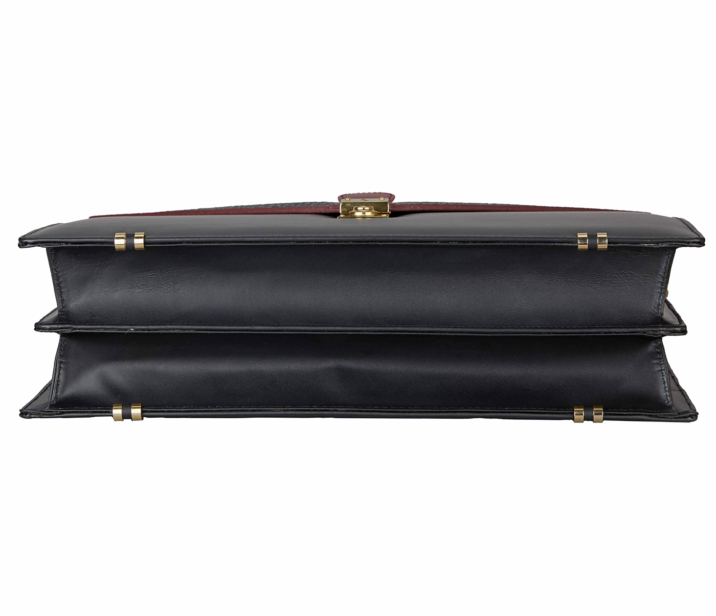 F81-Dwayne Laptop, Portfolio Office Executive Bag In Genuine Leather- - Black