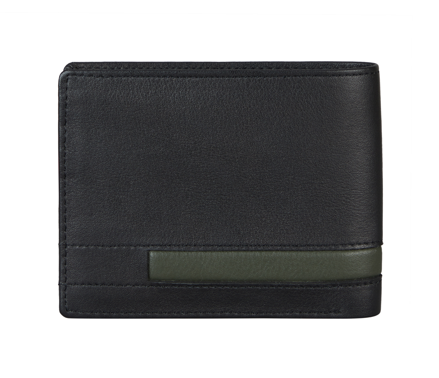 W364-Pedro Mens bifold wallet in genuine- - Black