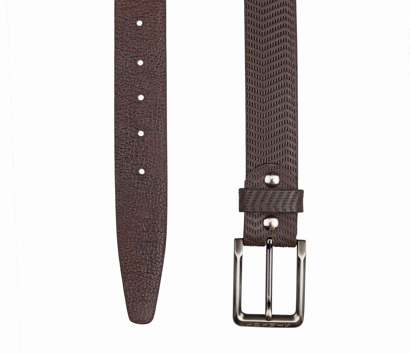 BL181-Men's stylish belt in Genuine Leather- - Brown