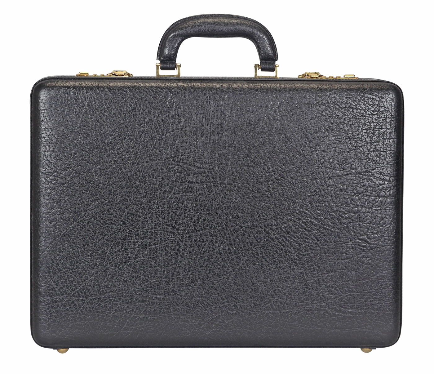 Briefcase / Attache's--Briefcase hard top in Genuine Leather - Black