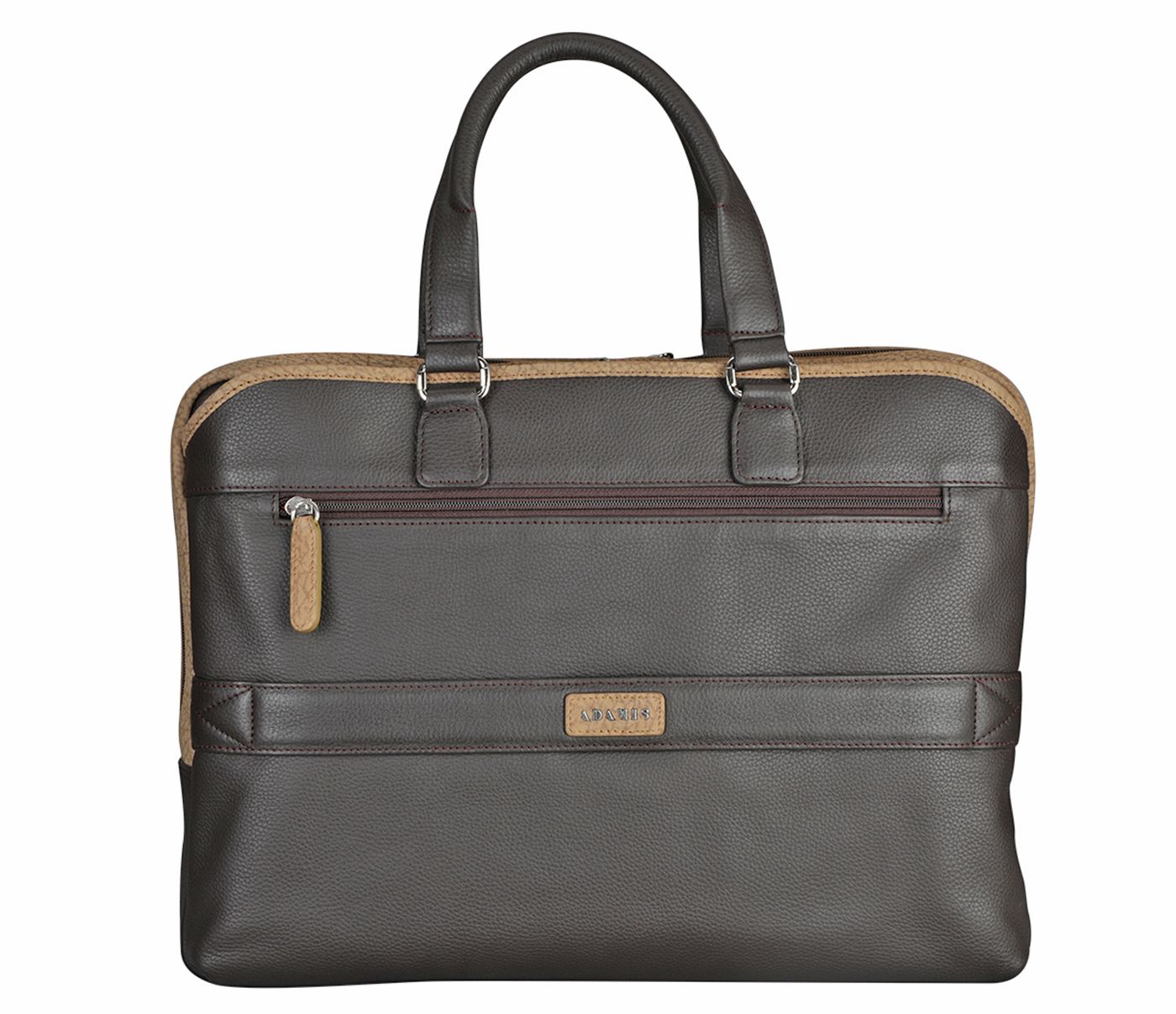 F84-Samuel Ryder Laptop, Portfolio Office Executive Bag In Genuine- - Brown