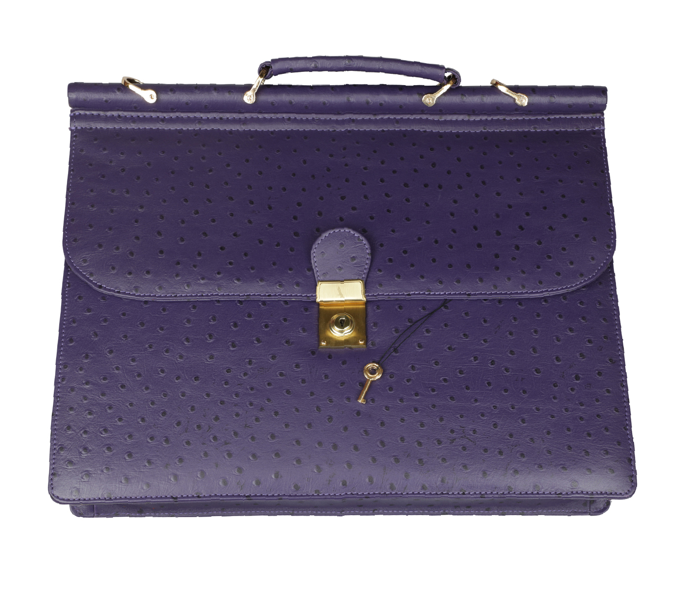F83-Ryder Laptop, Portfolio Office Executive Bag In Genuine- - Purple