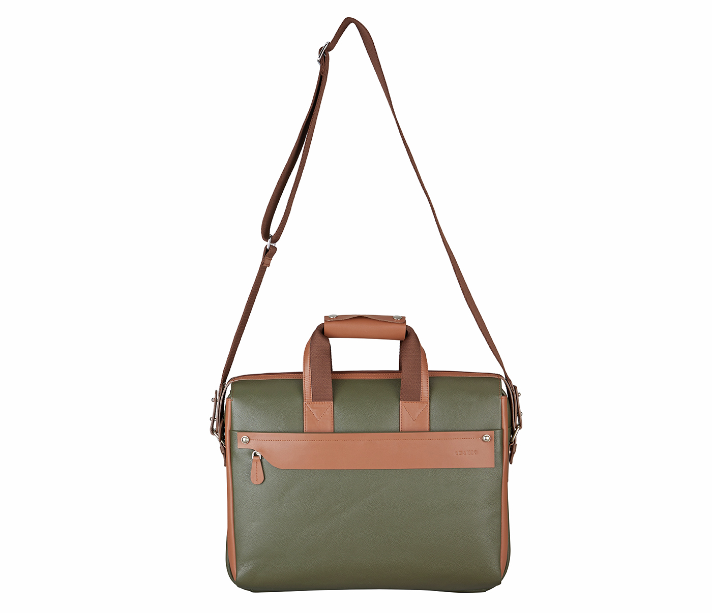 LC27-Henry-Laptop Office Executive Bag In Genuine Leather - GRN-TAN