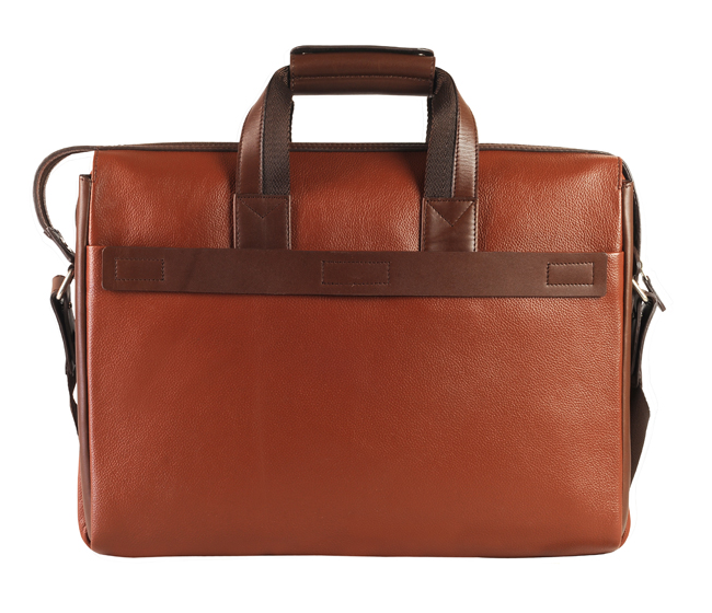 LC27-Henry-Laptop Office Executive Bag In Genuine Leather - Tan/Brown