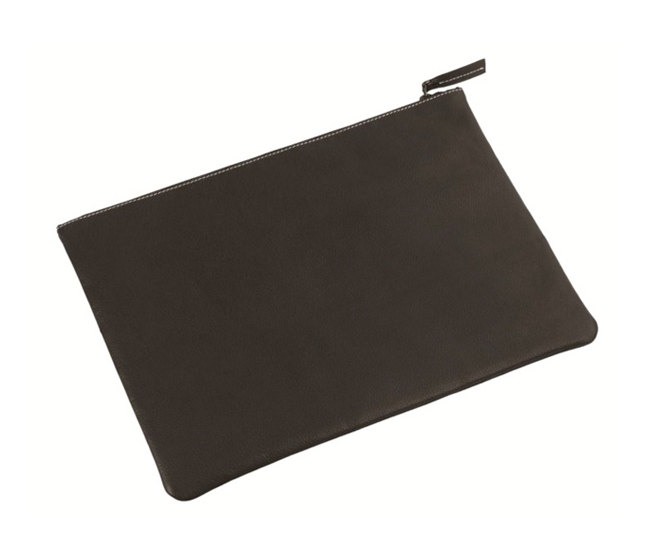 Laptop Sleeve / Folder-Leonardo-Folder for documents in Genuine Leather - Black