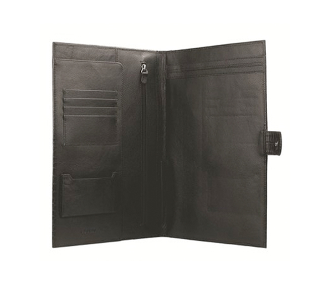 Laptop Sleeve / Folder-Vasco-Sleek conference folder in Genuine Leather - Black