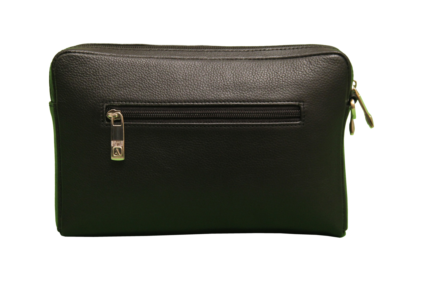 P20-Fernando-Men's bag cum travel pouch in Genuine Leather - Black
