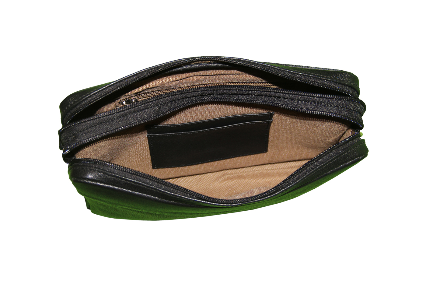 P20-Fernando-Men's Bag And Travel Pouch in Genuine Leather - Black