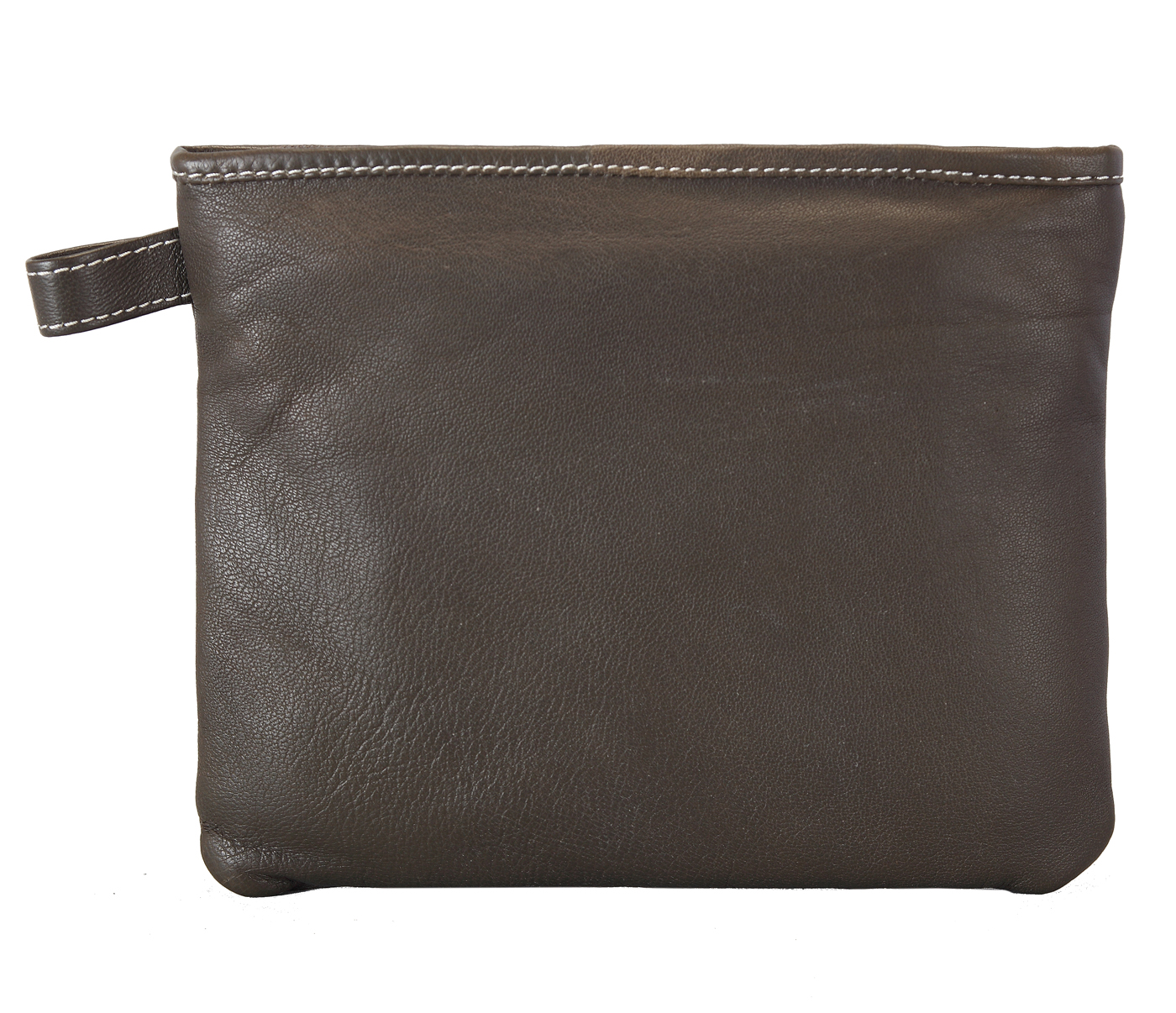 W227--Unisex multi purpose pouch in Genuine Leather - Green