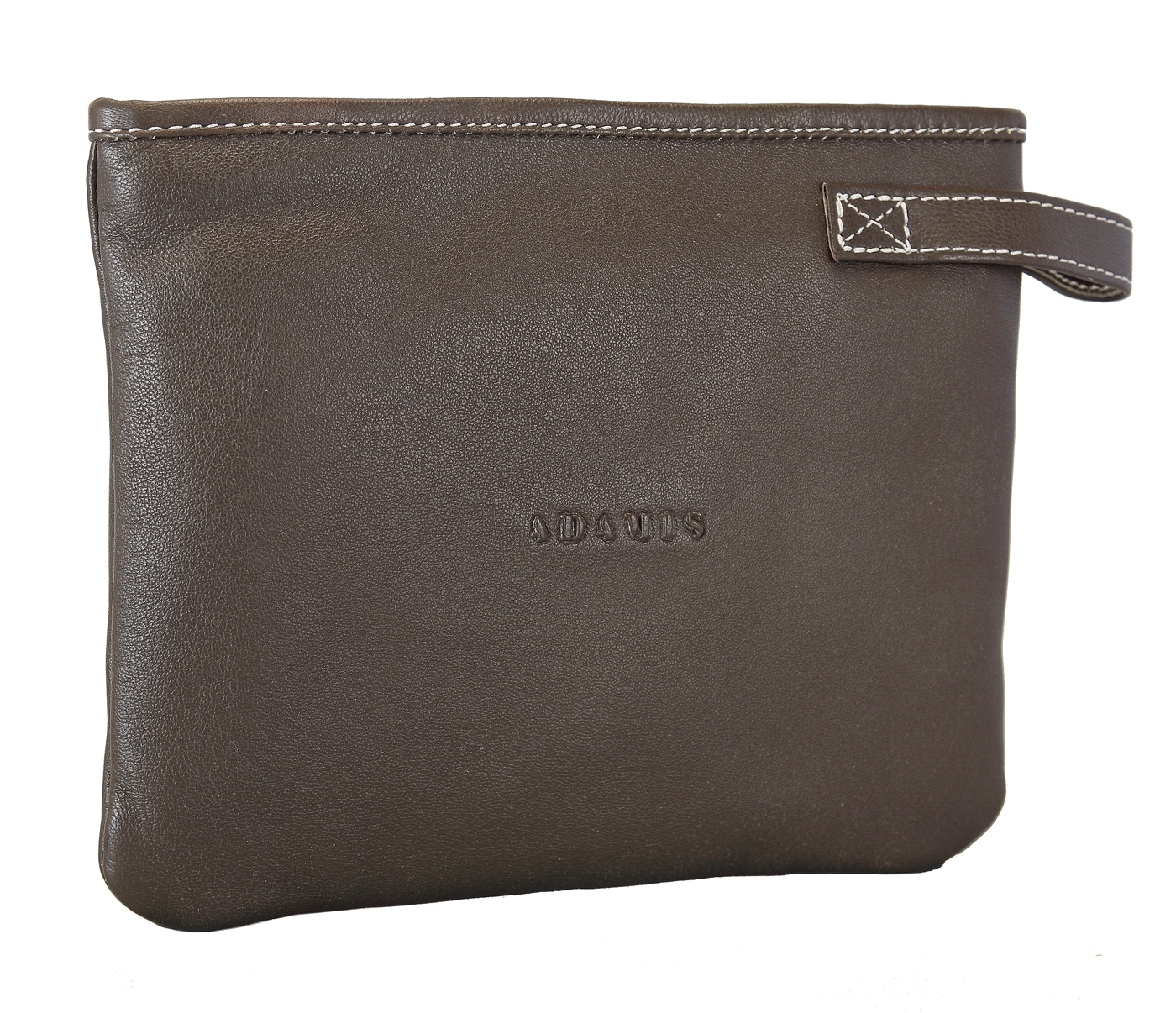 W227--Unisex multi purpose pouch in Genuine Leather - Green