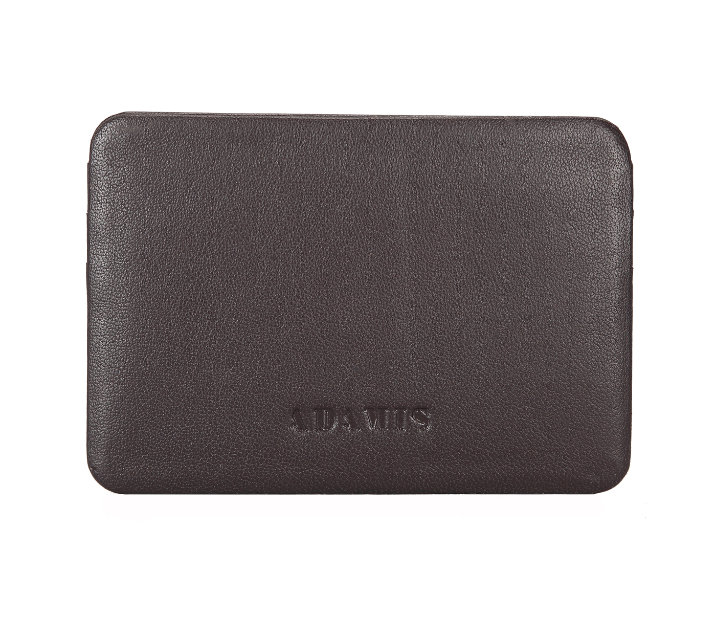 Card Case--Ultra Slim Card Case In Genuine Leather - Brown
