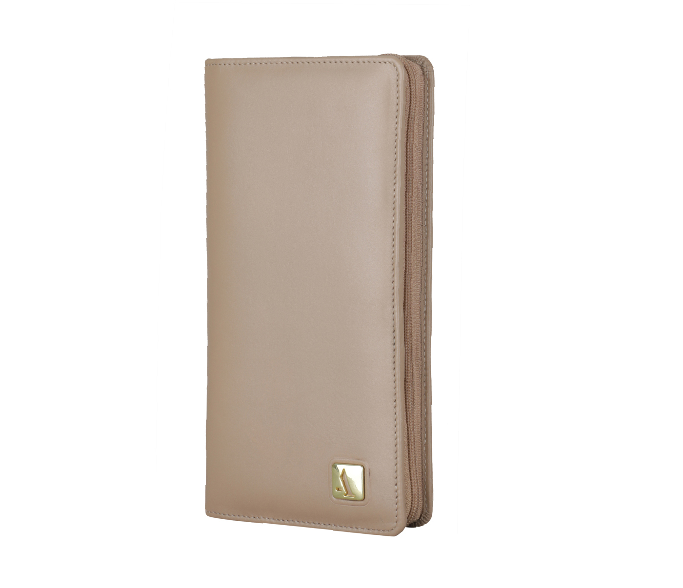 W13-Pablo-Travel Document Wallet In Genuine Leather - Beige