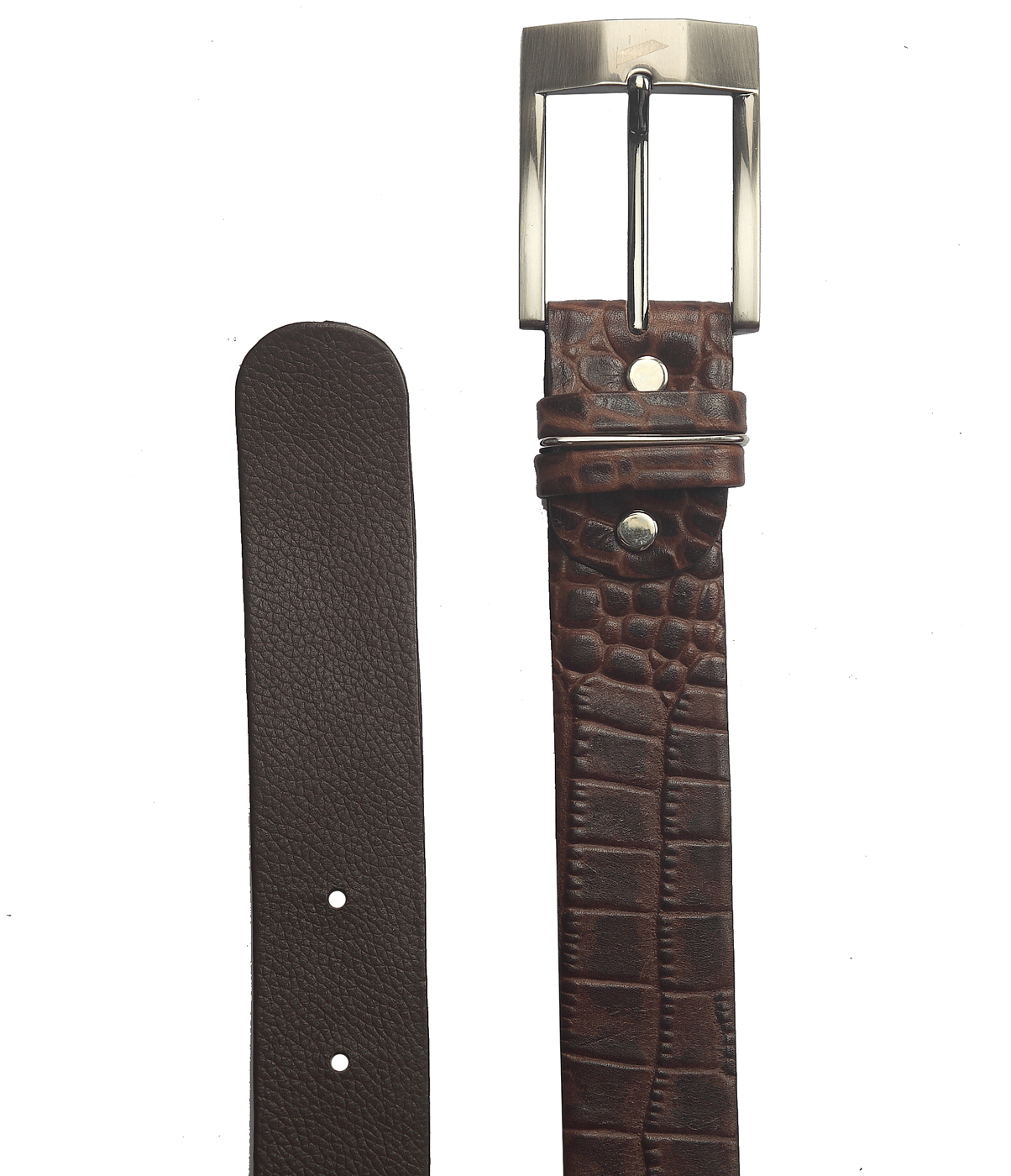 Belt--Men's Formal wear belt in Genuine Leather - Brown.