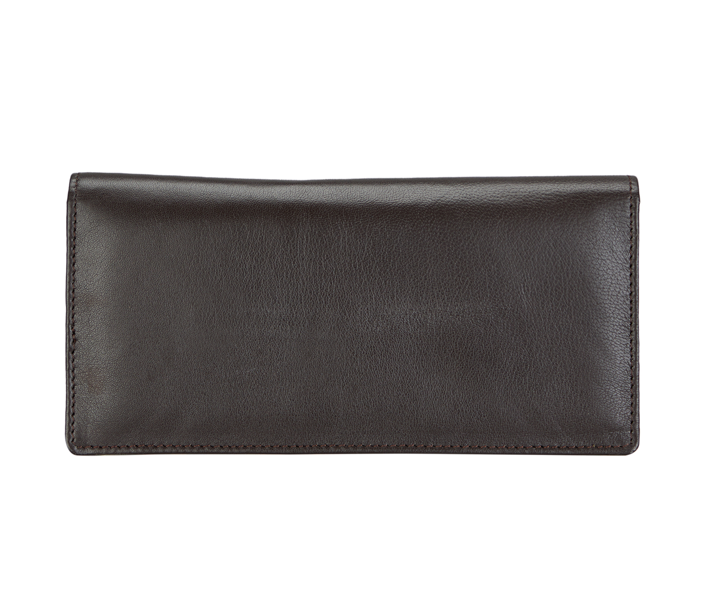 Wallet-Olive-Women's wallet cum clutch in Genuine Leather - Brown