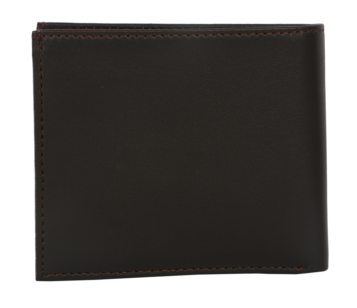 W40-Angelo-Men's bifold wallet with coin pocket in Genuine Leather - Brown