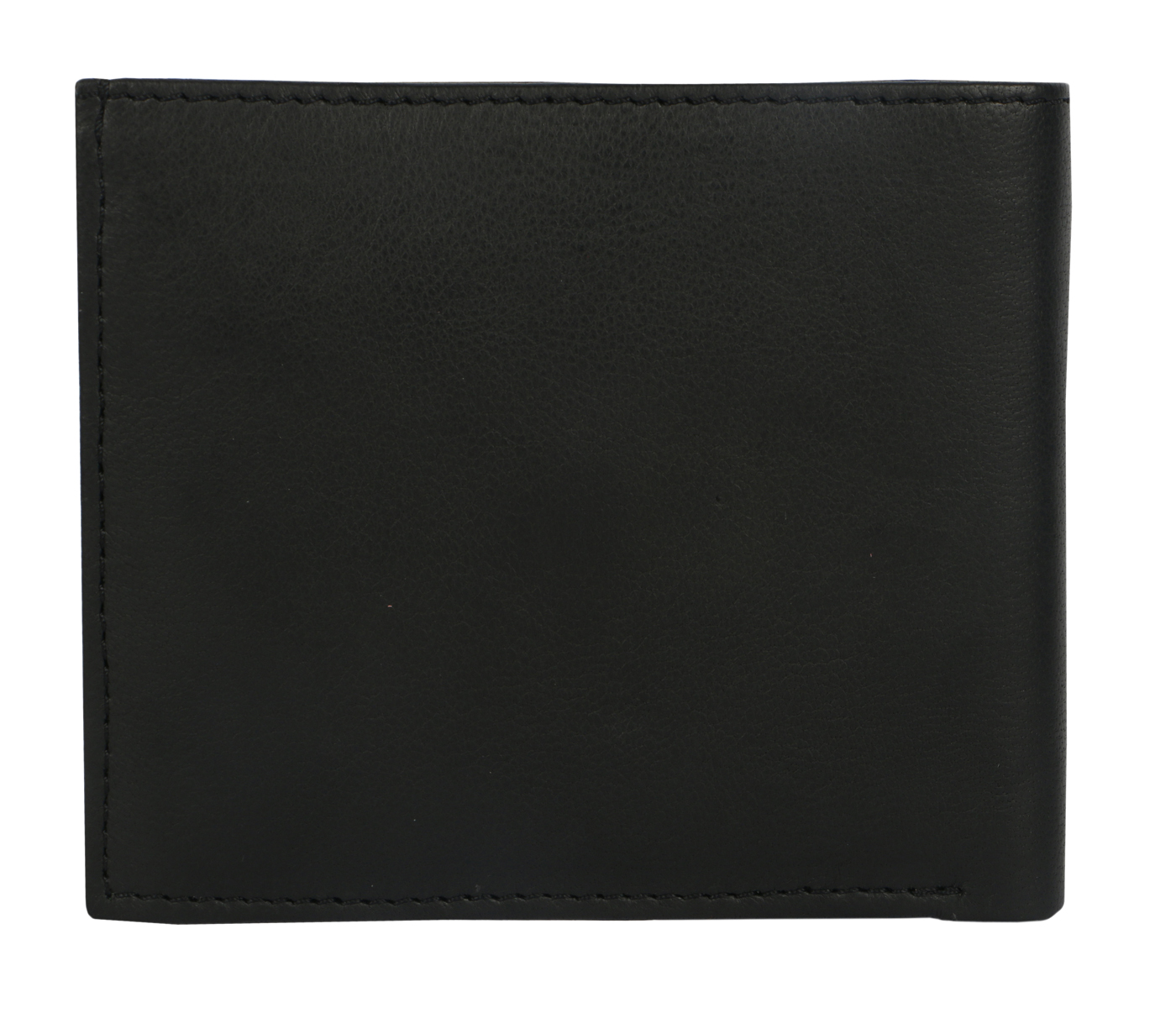 W41-Daniel-Men's bifold wallet with card pockets in Genuine Leather - Black