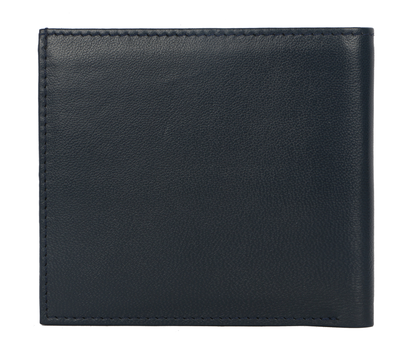 W41-Daniel-Men's bifold wallet with card pockets in Genuine Leather - Blue