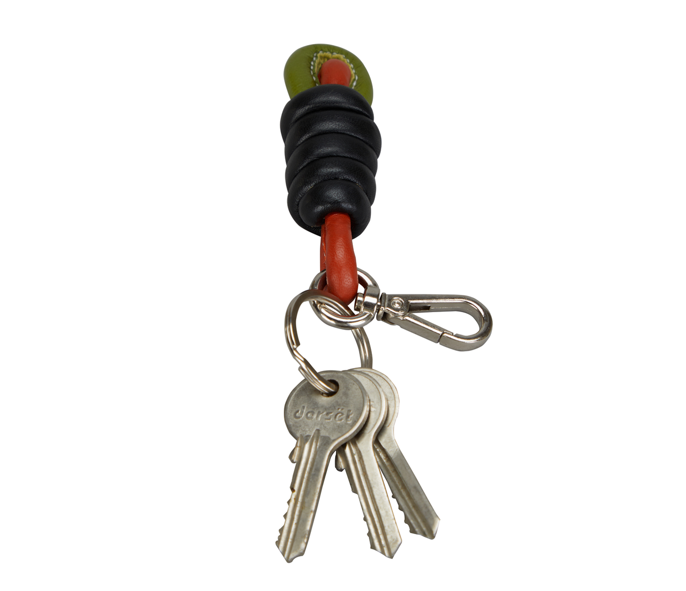 W276--Key chain holder in Genuine Leather - Black