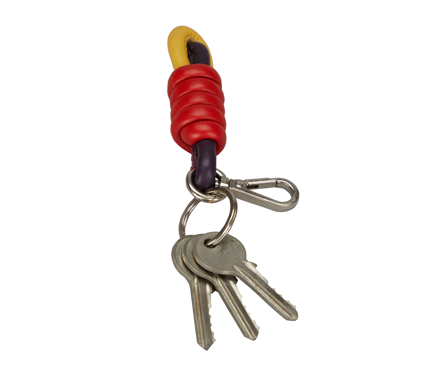 W276--Key chain holder in Genuine Leather - Red