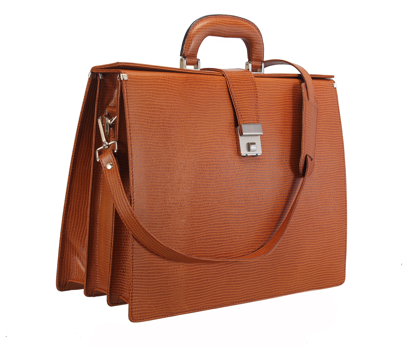 Portfolio / Laptop Bag-Paul-Laptop office executive bag in Genuine Leather - Tan